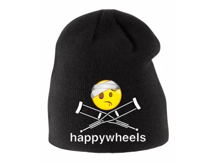 Dětská zimní čepice černá Happy Wheels