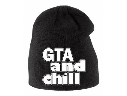 Dětská zimní čepice černá GTA a Klid