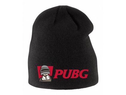 Dětská zimní čepice černá PUBG imitace KFC