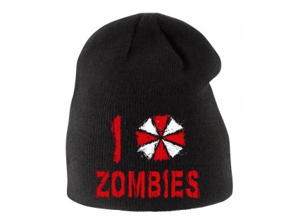 Dětská zimní čepice černá Resident Evil Miluji Zombies