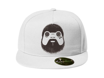 Snapback bílá Gamer hráč