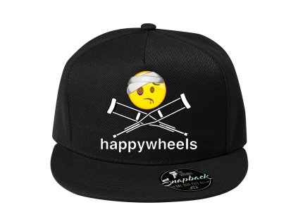 Snapback černá Happy Wheels