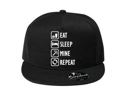 Snapback černá Minecraft rutina