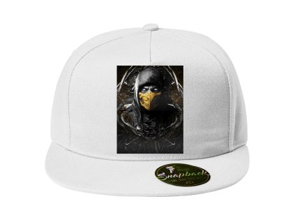 Snapback bílá Mortal Kombat Scorpion