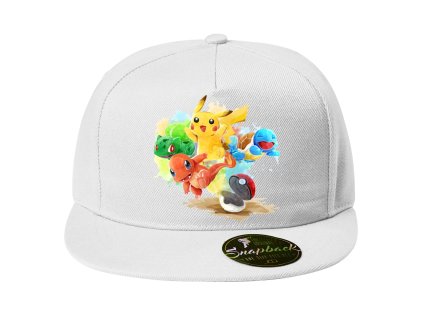 Snapback bílá Pokemon