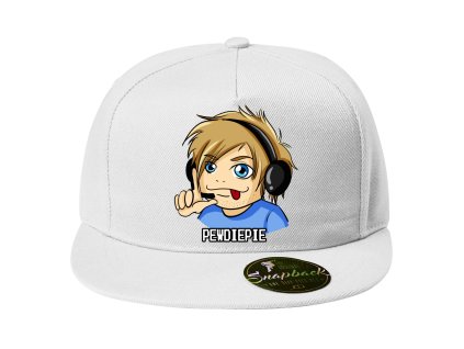 Snapback bílá Pewdiepie Hráč