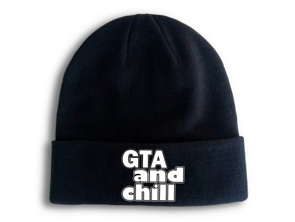 Zimní pletená čepice černá GTA a Klid