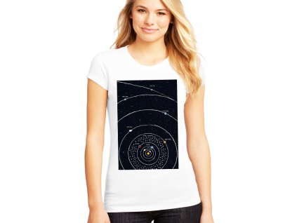 dámské tričko vesmír solární soustava