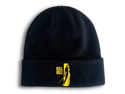 Zimní pletená čepice černá Kill Bill
