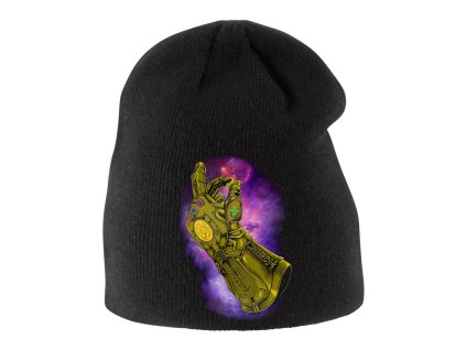 Dětská zimní čepice černá Thanos Lusknutí