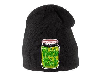 Dětská zimní čepice černá Rick and Morty Já jsem Pickle Rick!