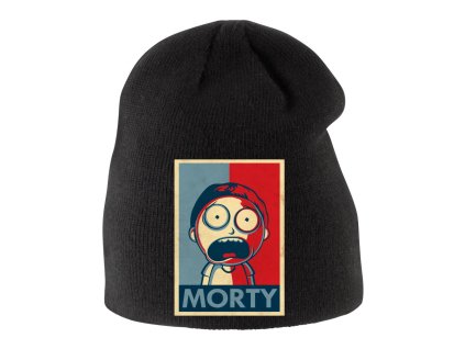 Dětská zimní čepice černá Rick And Morty Morty