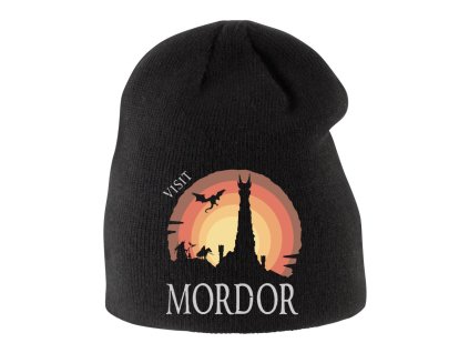 Dětská zimní čepice černá Pán prstenů Navštivte Mordor