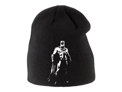 Dětská zimní čepice černá Batman postava