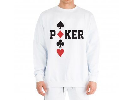 mikina bez kapuce Poker Káry Piky Kříže Srdce