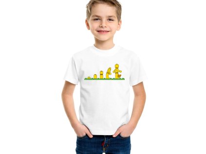 Dětské tričko Lego panáček evoluce