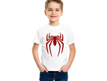 dětské bílé tričko spiderman pavouk
