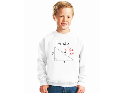dětská mikina Matematika kolik je X