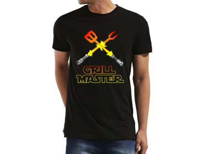 Pánské tričko pro tatínka Grilovací mistr Imitace Star wars