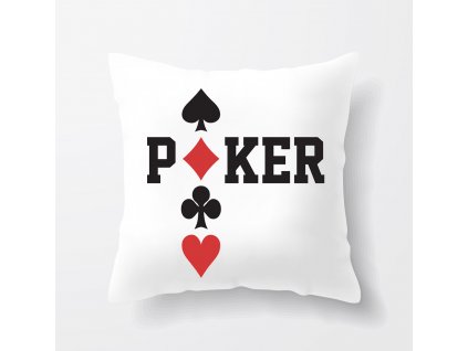 polštář Poker Káry Piky Kříže Srdce