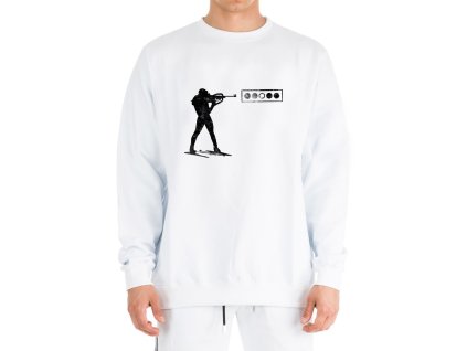 Sweatshirt white Biatlon střelba terče