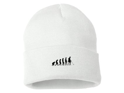 Beanie white Evoluce hledače pokladů