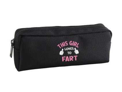 Pencil case black Prdím a nestydím se