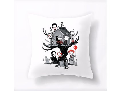 Pillow white Malí hororoví hrdinové na stromečku hrůzy