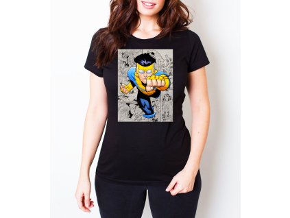Woman tshirt black Invincible Hrdina bez hranic