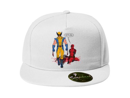 Snapback white Wolverine 1 Deadpool 0