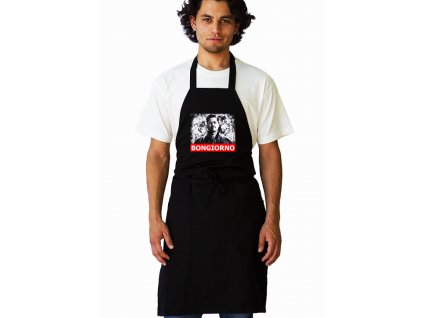Apron black Brad Pitt zdraví po italsku