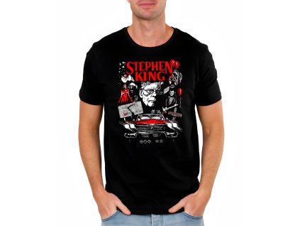 Mens tshirt black Stephen King svět, kde každá stránka děsí