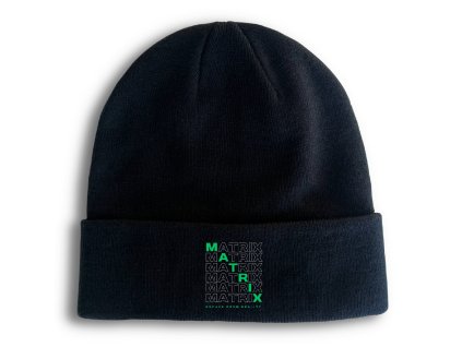 Beanie black Únik z Matrixu nikdy nevypadal líp