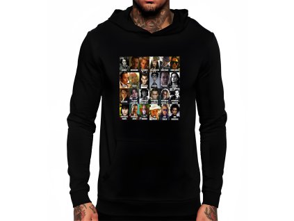 Hoodie black 24 tváří Johnnyho Deppa