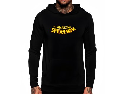 Hoodie black Úžasná Spider‑Máma