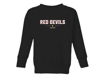 Kids sweatshirt black Manchester United Rudá Síla
