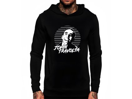 Hoodie black Když Travolta potkal meme