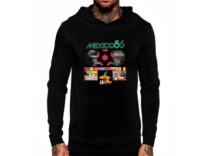 Hoodie black Mexico 86 Nostalgie Mundialu
