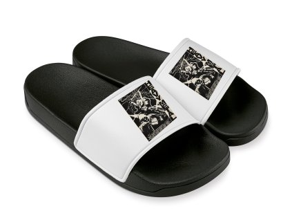 Slippers white Vstup do temného světa Heavy Metalu