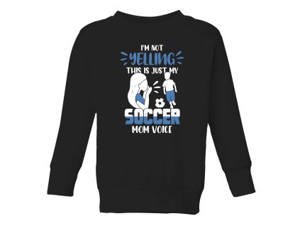 Kids sweatshirt black Fotbalová Máma Level 100