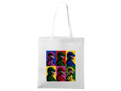 Shopping bag white Když se dinosauři potkají s Warholem