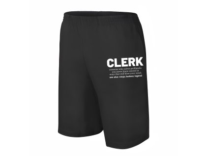 Men shorts black Clerk Skrytý hrdina každé firmy