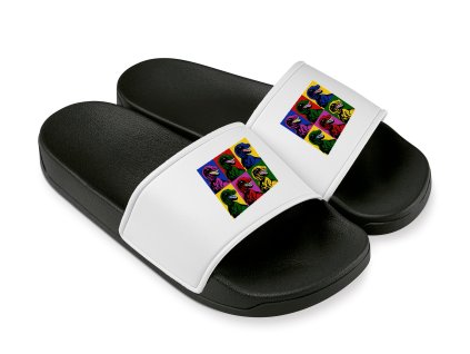 Slippers white Když se dinosauři potkají s Warholem
