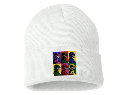 Beanie white Když se dinosauři potkají s Warholem
