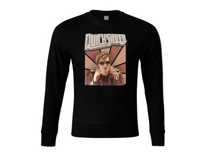 Sweatshirt black Legendární Quicksilver v retro stylu