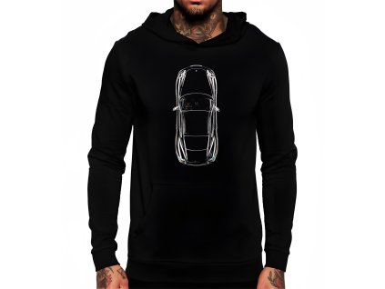 Hoodie black Porsche 911 Z Nadhledu Luxus