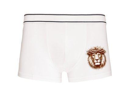 Mens underwear white Lev jako Kristus