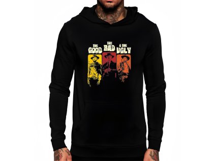 Hoodie black Kovbojský motiv, co nikdy nezestárne