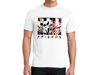 Mens tshirt white Přátelé, co vraždí pohledem