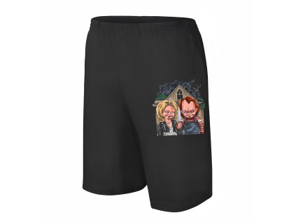 Men shorts black Chucky a Tiffany zpět v děsivém stylu